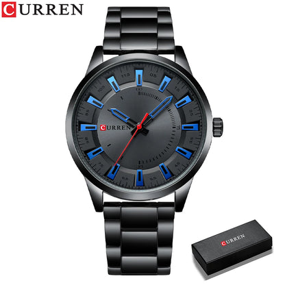 CURREN Men's Stainless Steel Wristwatch and Band