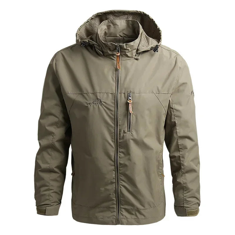CHIROM SUPPLY Men's Casual Waterproof Hooded Windbreaker Jacket
