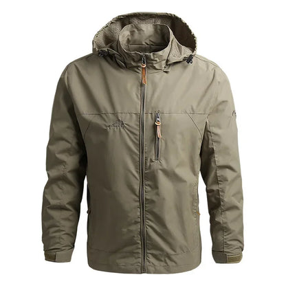 CHIROM SUPPLY Men's Casual Waterproof Hooded Windbreaker Jacket