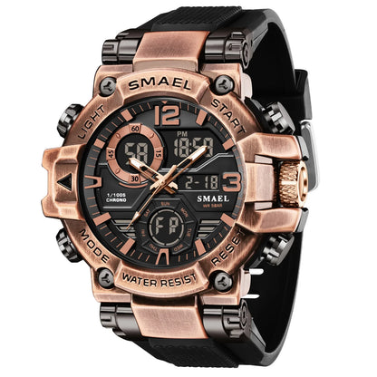 SMAEL 8110 Men's New Sports LED 50m Waterproof Digital Shockproof Electronic Wristwatch.