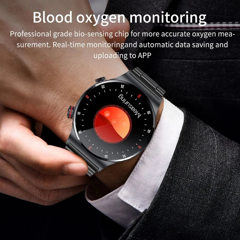 LIGE ECG+PPG Men's Waterproof Bluetooth Sport Smart Watch AMOLED NFC For Android & IOS