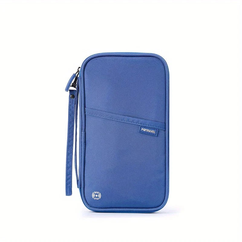 CHIROM SUPPLY Men's RFID Blocking Multi Functional Travel Document Passport and Wallet Case