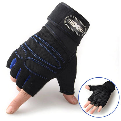 Men's Heavyweight Fitness+Gym+Training Half-Finger Gloves