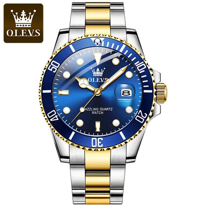 OLEVS Men's Luxury Quartz Waterproof Wristwatch