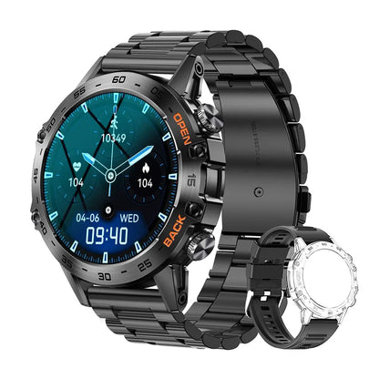 MEVADEN Men's Steel 1.39 Sports Waterproof Smart Watch with Call/Bluetooth+Fitness Tracker+IP67 For Android+IOS