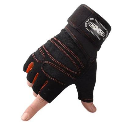 Men's Heavyweight Fitness+Gym+Training Half-Finger Gloves