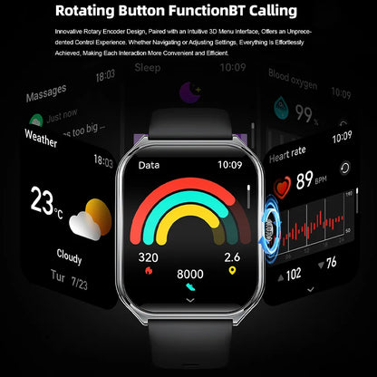 Ultra Thin 1.96" AMOLED 360 HD Men's Smartwatch