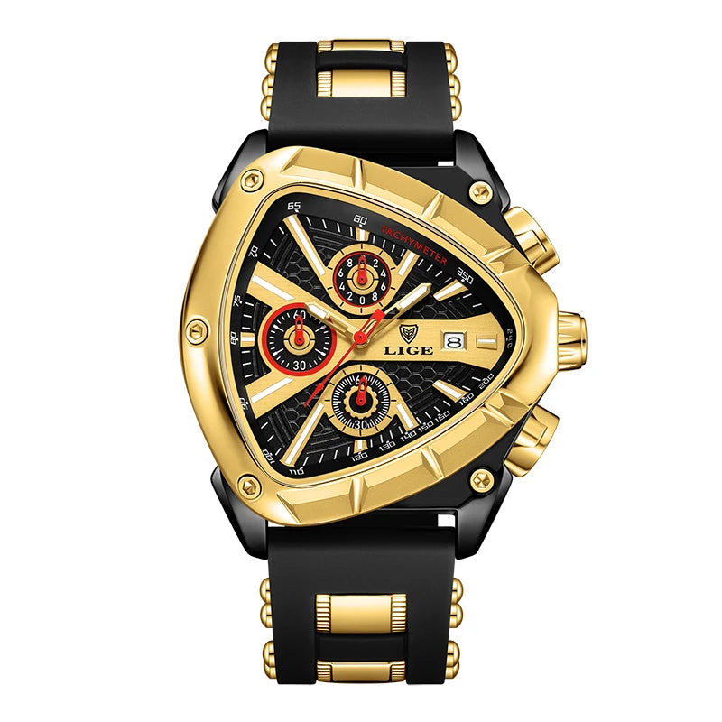 LIGE Original Luxury Men's Sport Quartz Waterproof Watch