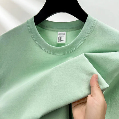 CHIROM SUPPLY Men's 100% Pure Cotton Short Sleeve Round Breathable T-shirt
