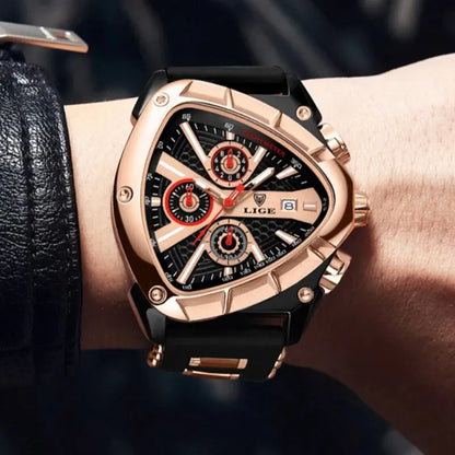 LIGE Original Luxury Men's Sport Quartz Waterproof Watch