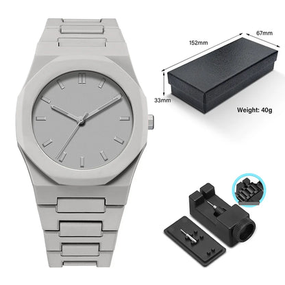 CHIROM SUPPLY Classic Men's Business Watch with Plastic Granules, Waterproof, and Customizable Band