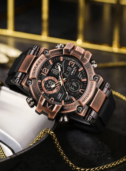 SMAEL 8110 Men's New Sports LED 50m Waterproof Digital Shockproof Electronic Wristwatch.