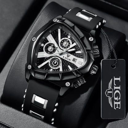 LIGE Original Luxury Men's Sport Quartz Waterproof Watch