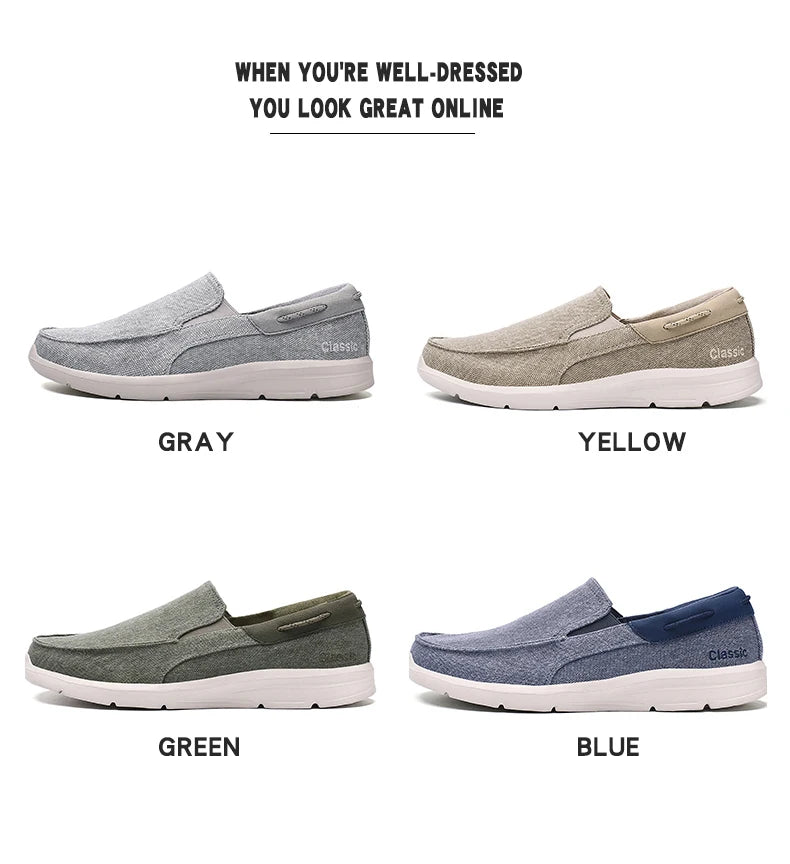 CHIROM SUPPLY Men's Breathable Casual Lightweight Slip Sneakers