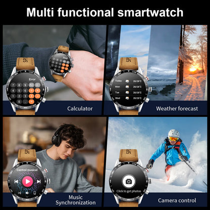 LIGE Men's Rugged Military GPS SmartWatch with HD Screen, Heart Rate, and Bluetooth
