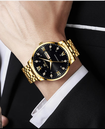 VA VA VOOM Men's Luxury Stainless Steel & Waterproof Wrist-Watch