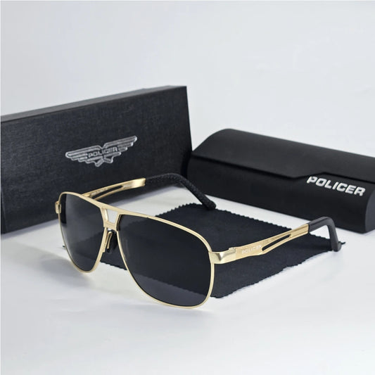 POLICER Men's Classic Police Style Sunglasses with UV 400 Protection