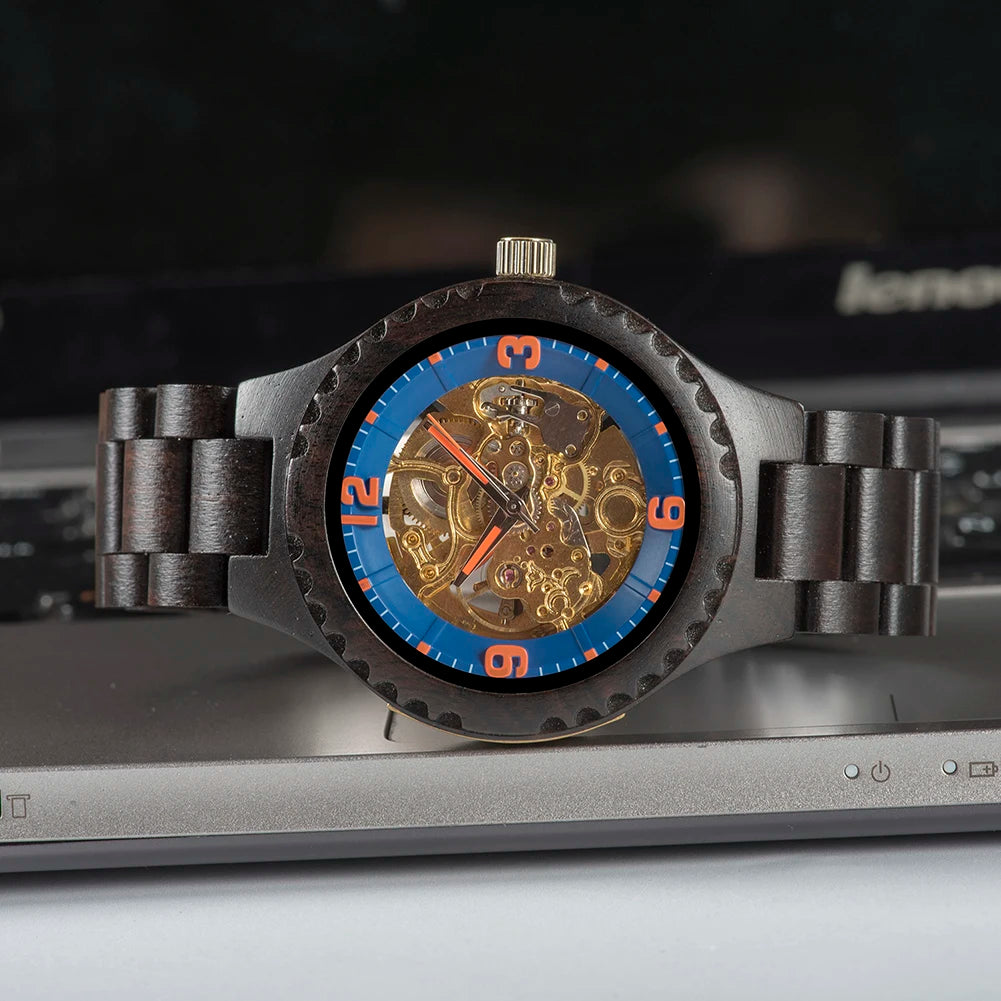 BOBO BIRD Men's Wooden Mechanical Luxury Wristwatch