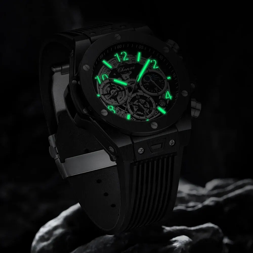 CHENXI Men's Silicone Sports Wristwatch Luminous Chronograph