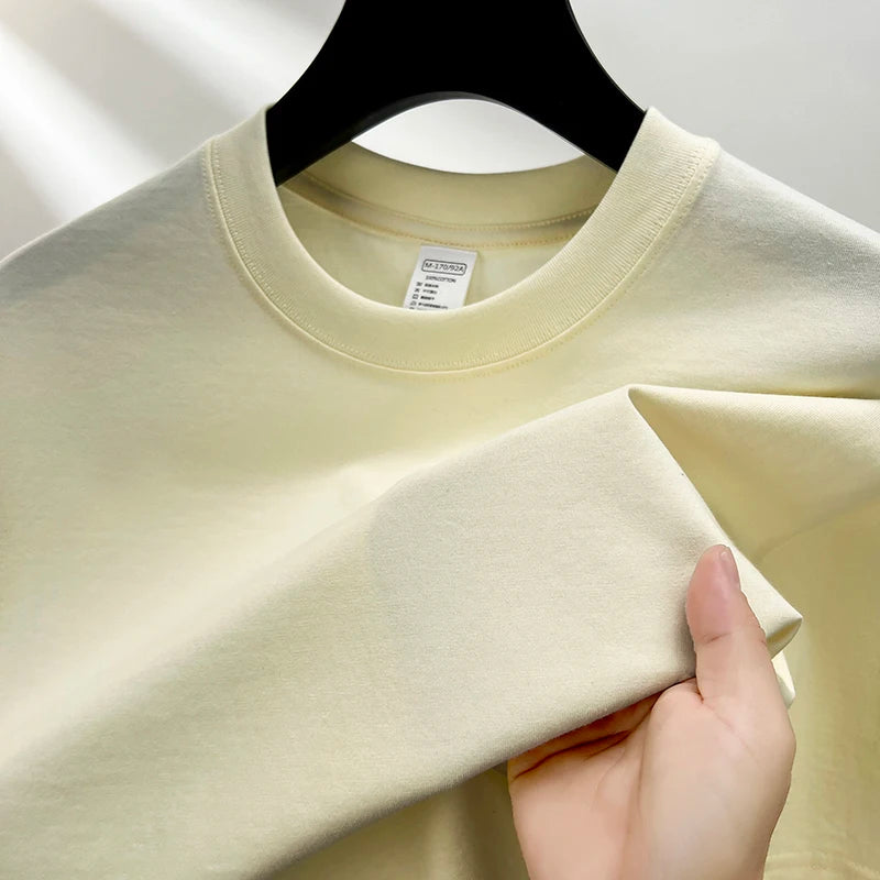CHIROM SUPPLY Men's 100% Pure Cotton Short Sleeve Round Breathable T-shirt
