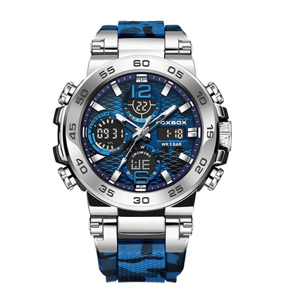 FOXBOX Men's Digital Military Sport Watch 50m Waterproof LED