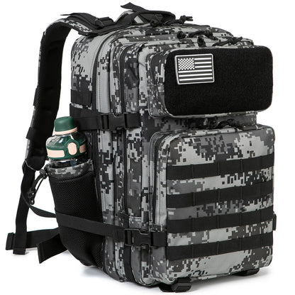 CHIROM SUPPLY Men's 50L Tactical Survival Backpack with Rucksack Bottle Holder.
