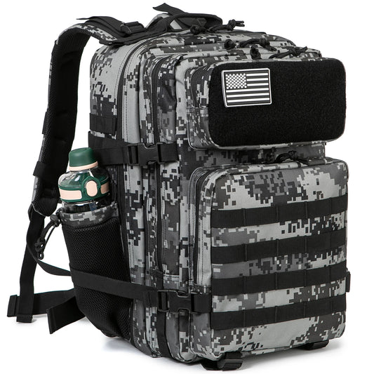 CHIROM SUPPLY Men's 50L Tactical Survival Backpack with Rucksack Bottle Holder.