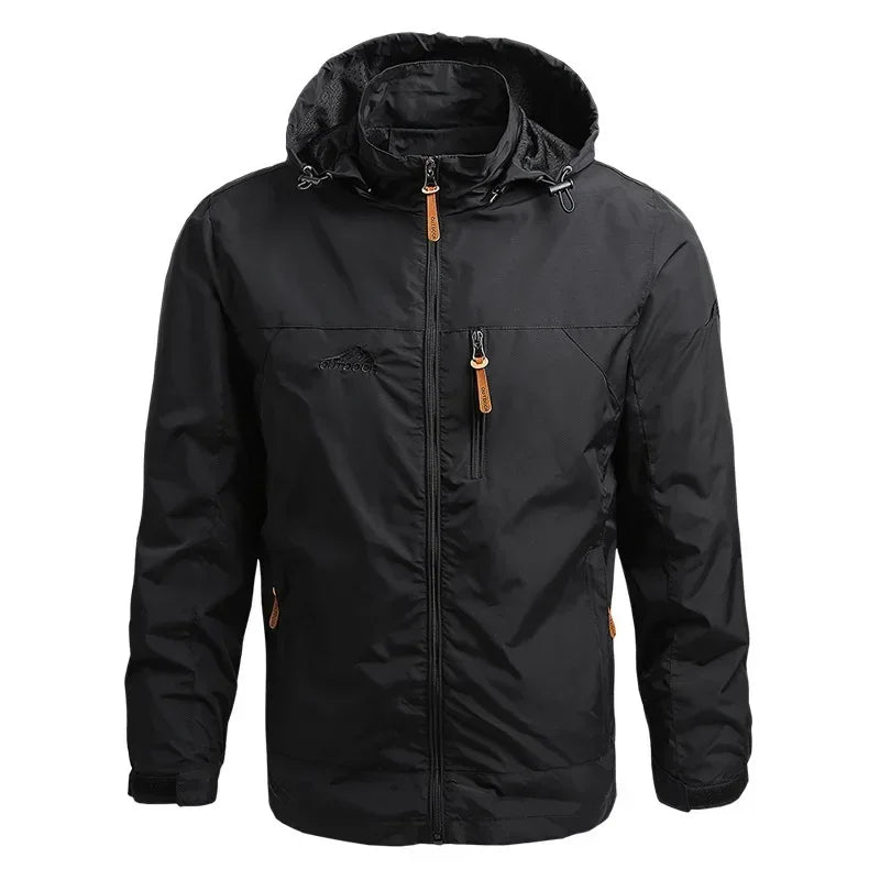 CHIROM SUPPLY Men's Casual Waterproof Hooded Windbreaker Jacket