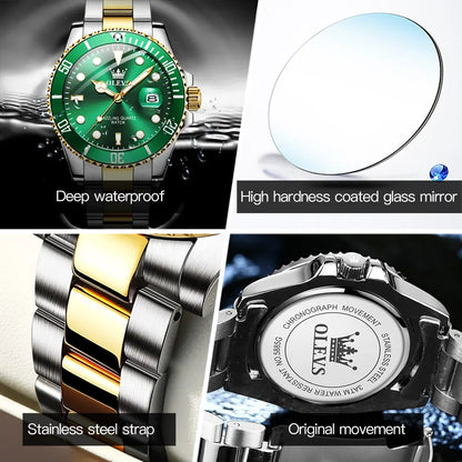 OLEVS Men's Luxury Quartz Waterproof Wristwatch