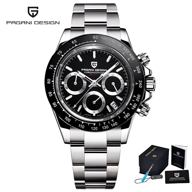 PAGANI DESIGN Men's Quartz Chronograph Luxury Business Watch.