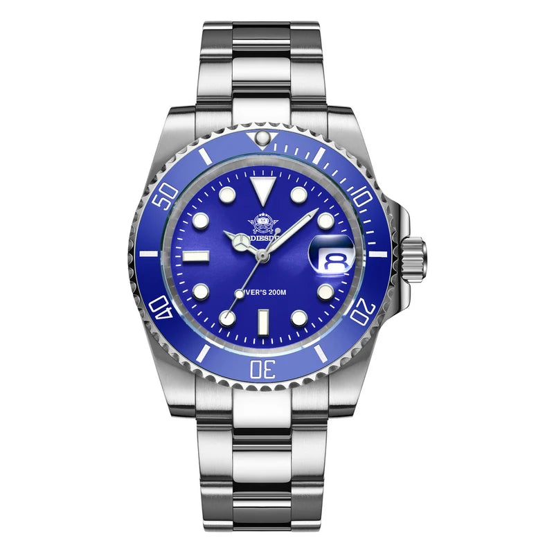 ADDIESDIVE Men's Stainless Steel Business Leisure Waterproof Watch