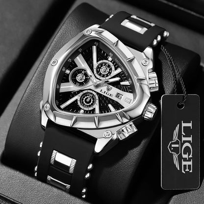 LIGE Original Luxury Men's Sport Quartz Waterproof Watch