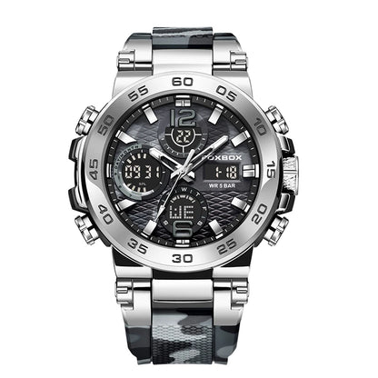 FOXBOX Men's Digital Military Sport Watch 50m Waterproof LED