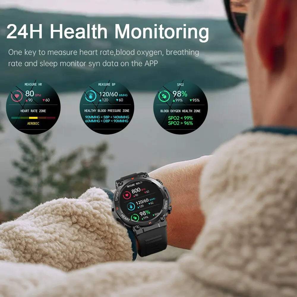 MEVADEN MD56 1.39 Inch HD Men's Smart Watch w/ Heart Monitor For Android + IOS