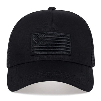 CHIROM SUPPLY Men's USA Flag Breathable Sport Trucker Snap On Hat