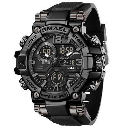 SMAEL 8110 Men's New Sports LED 50m Waterproof Digital Shockproof Electronic Wristwatch.