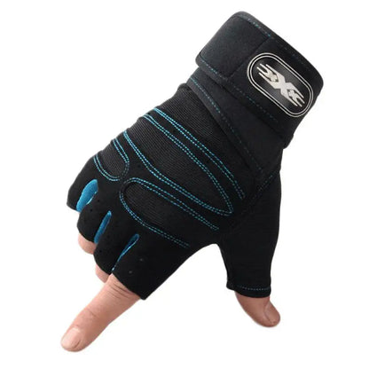Men's Heavyweight Fitness+Gym+Training Half-Finger Gloves
