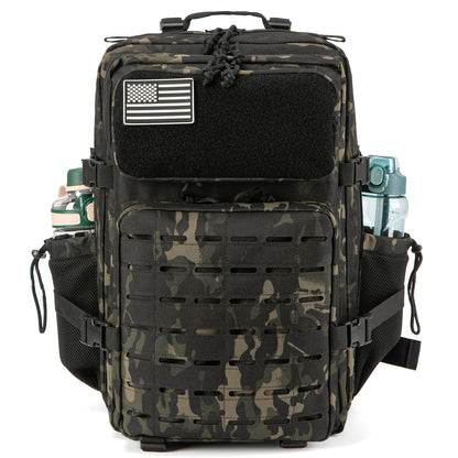 CHIROM SUPPLY Men's 50L Tactical Survival Backpack with Rucksack Bottle Holder.
