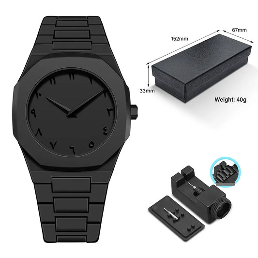 CHIROM SUPPLY Classic Men's Business Watch with Plastic Granules, Waterproof, and Customizable Band