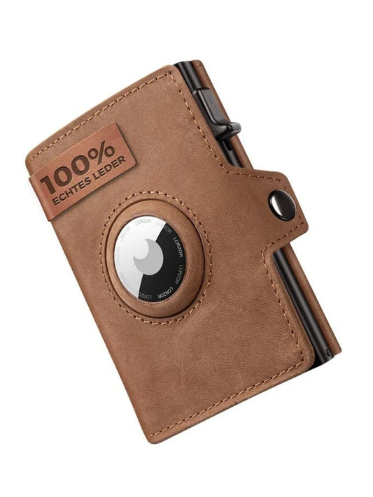 YATBEST Men's Leather Wallet With Pocket AirTag & RFID Anti-Theft