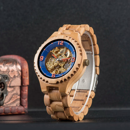 BOBO BIRD Men's Wooden Mechanical Luxury Wristwatch