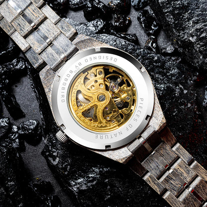 BOBO BIRD Men's Wooden Mechanical Luxury Wristwatch