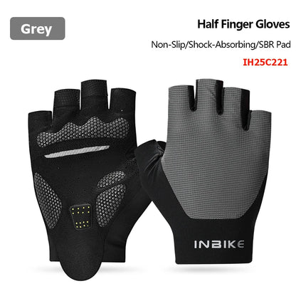 INBIKE Men's Padded Shock-Absorbing Summer Cycling Gloves