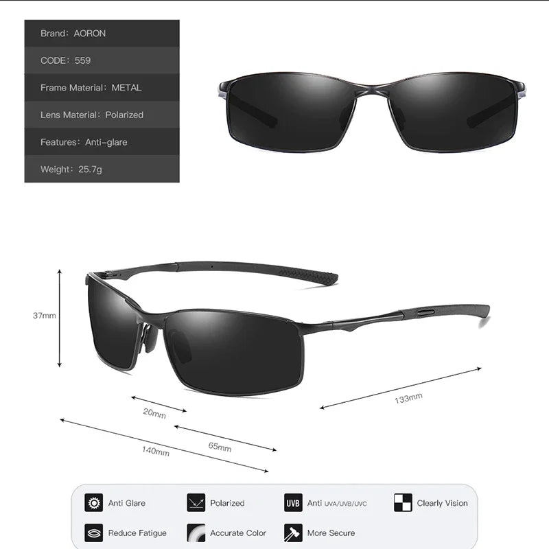 AORON Mens Polarized Driving UV400 Anti-Glare Sunglasses
