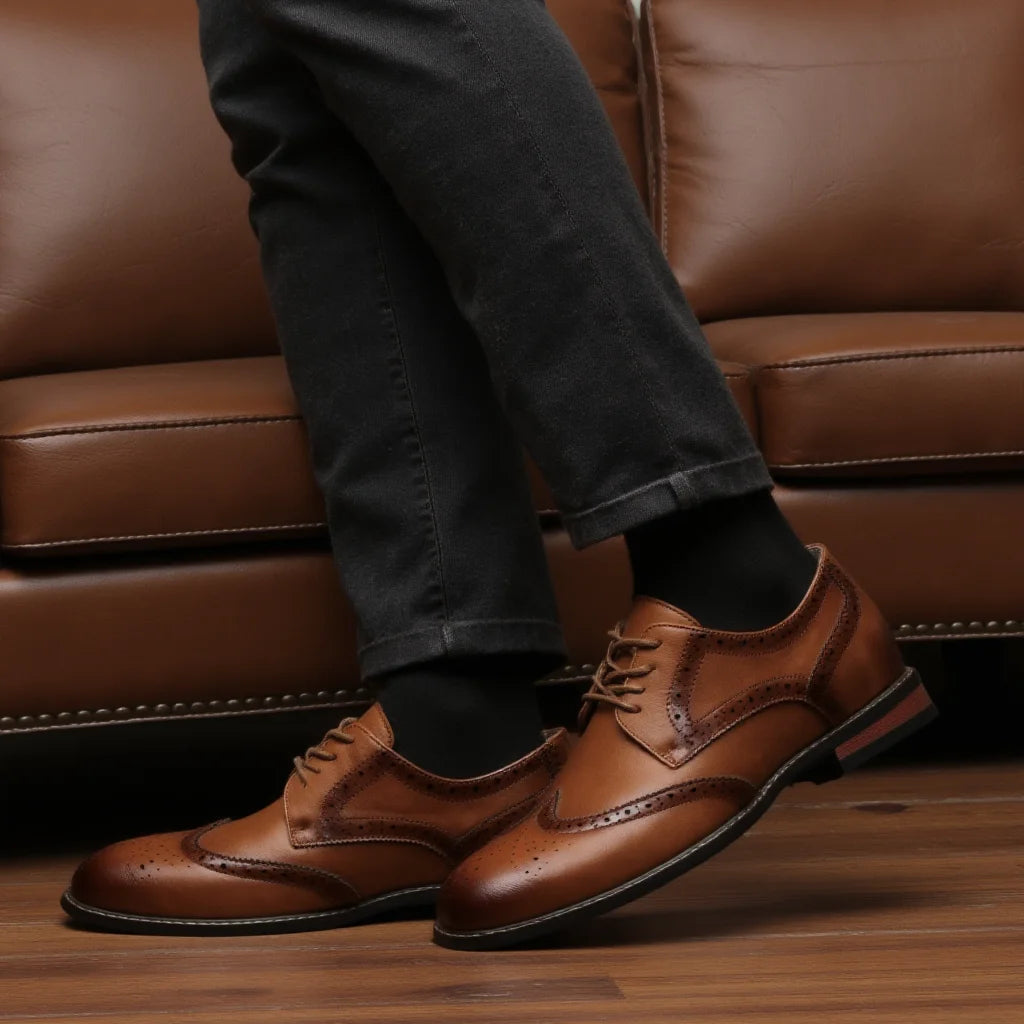 CHIROM SUPPLY Men's Brogue Dress Shoes