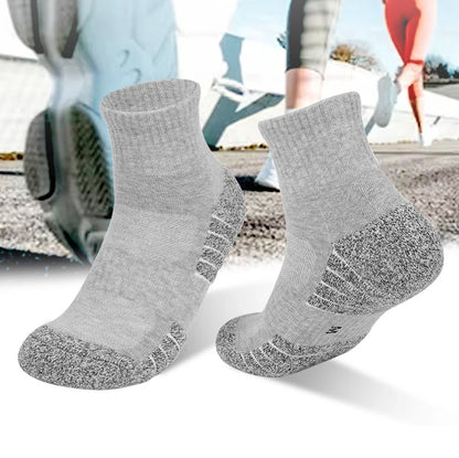 CHIROM SUPPLY 6 pairs Men's Outdoor Sports Thickened Bottomed Sweat-absorbing Short Tube Running Socks.