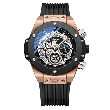 CHENXI Men's Silicone Sports Wristwatch Luminous Chronograph