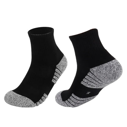 CHIROM SUPPLY 6 pairs Men's Outdoor Sports Thickened Bottomed Sweat-absorbing Short Tube Running Socks.