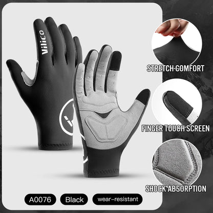 Vilico Men's Gel Touch Screen Sports+Cycling Gloves