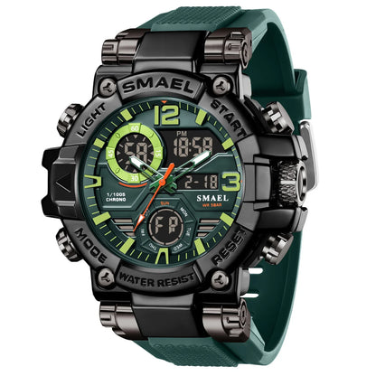 SMAEL 8110 Men's New Sports LED 50m Waterproof Digital Shockproof Electronic Wristwatch.